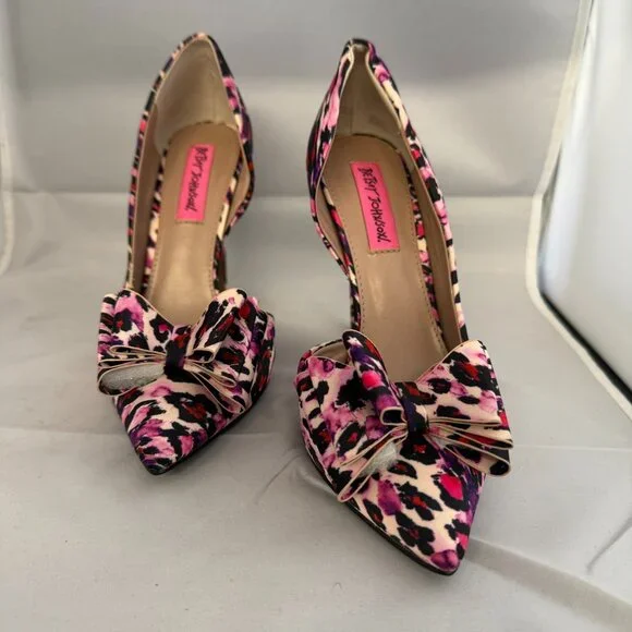 Betsy Johnson Pink Cheetah print pump - Picture 4 of 11
